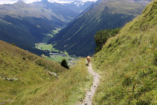 unterwegs auf schmalen Wegen